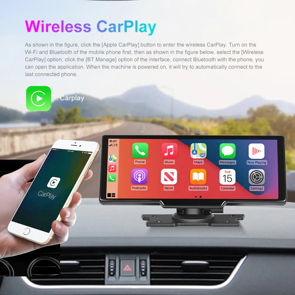 10.26-Inch Wired Smart Player with Wireless Carplay