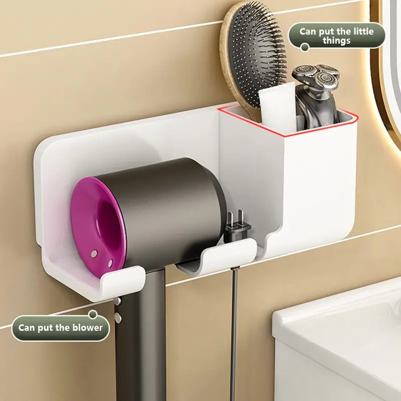Wall Mounted Bathroom Storage Holder for Hair Tools