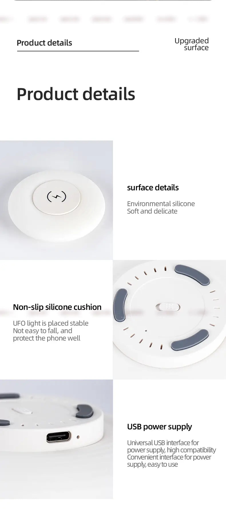1pc LED Flying Saucer Touch Ambient Light