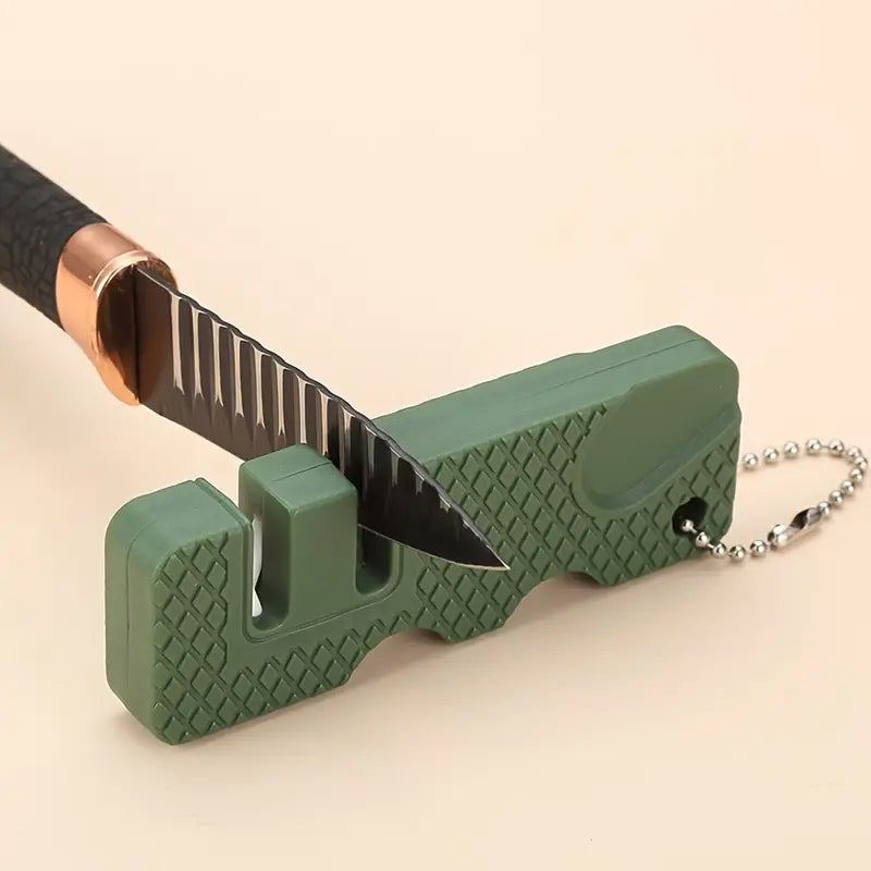 Portable Two-Section Knife Sharpener for Household Use