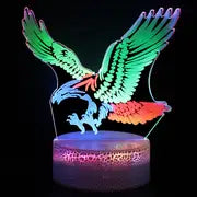 3D Heart Illusion LED Night Light with Remote Control