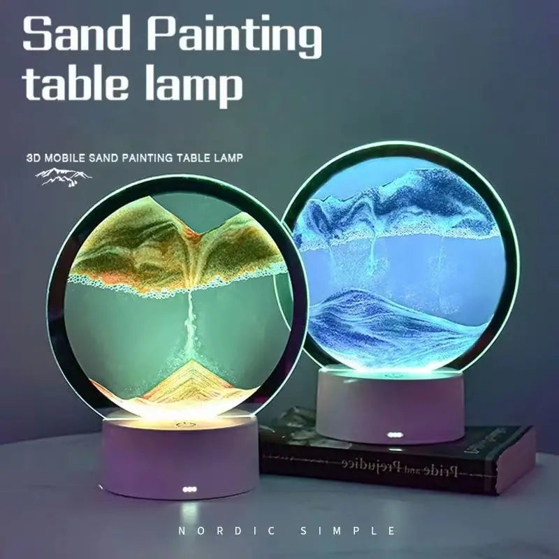 3D Quicksand Table Lamp for Magical Home Decor