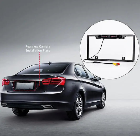 License Plate Frame with HD Night Vision Camera