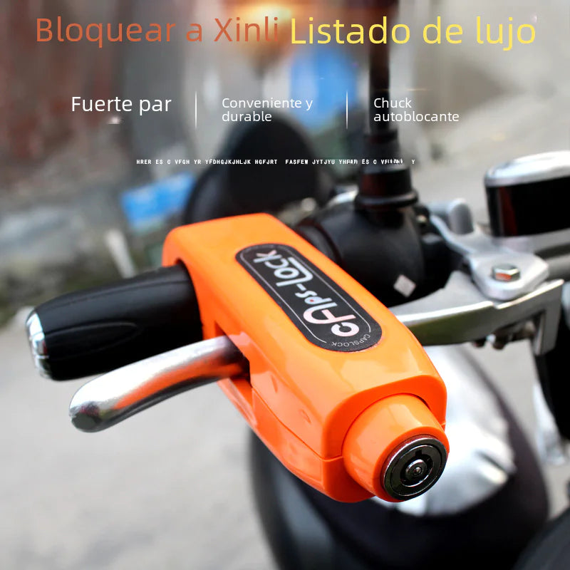 Motorcycle and Electric Bike Anti-Theft Grip Lock
