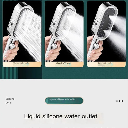 Patented 3-Mode High-Pressure Shower Head Set