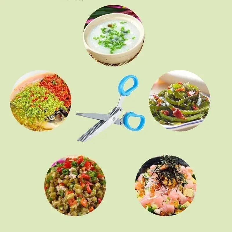 Multifunctional Stainless Steel Onion Scissors (1pc)