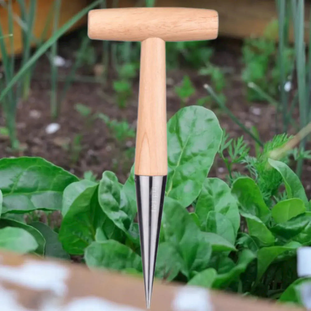 Wooden Gardening Tools for Planting Seeds and Bulbs