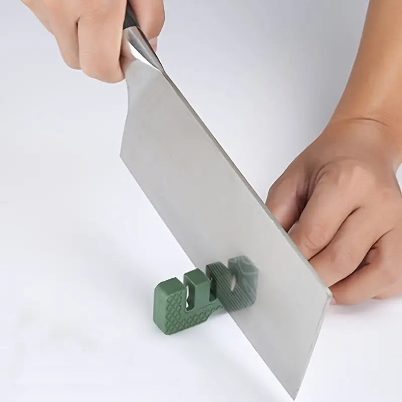 Portable Two-Section Knife Sharpener for Household Use