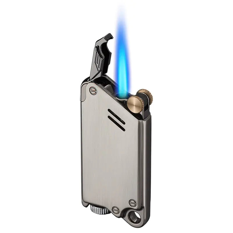 Metal Grinding Wheel Windproof Lighter with Blue Flame