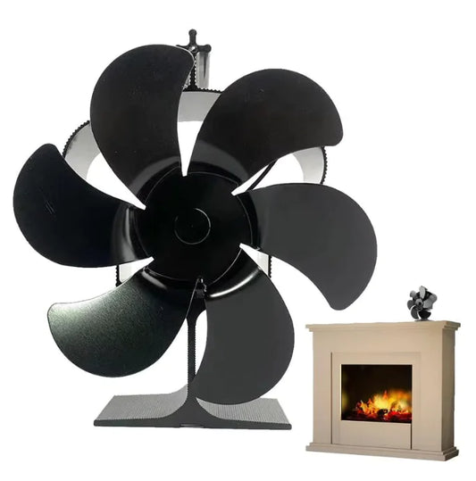 Thermoelectric 6-Blade Stove Fan for Wood Pellets