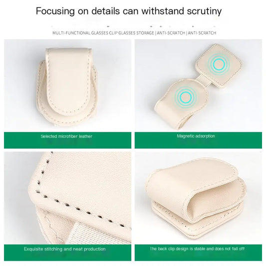 Car Sunglasses Clip Holder with Multifunctional Design