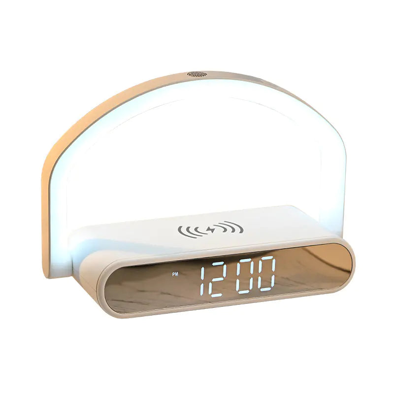 Portable LED Night Light Alarm Clock with Wireless Charger