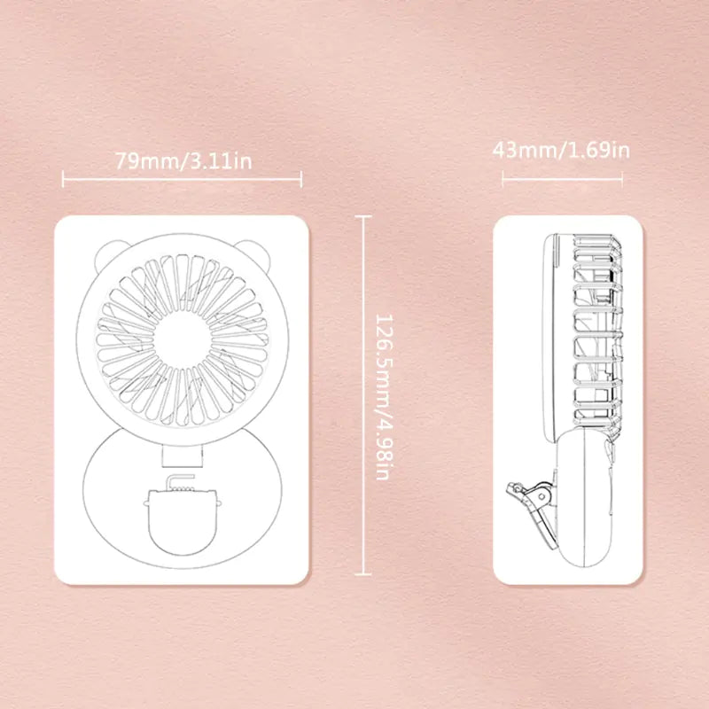 Portable Mini Handheld Fan for Office and Outdoor Use