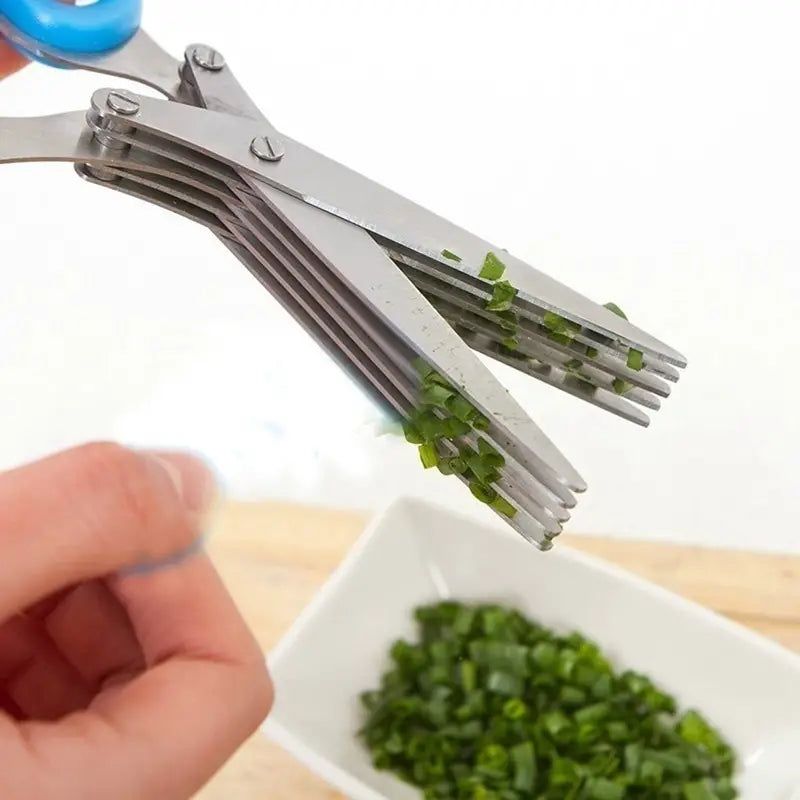 Multifunctional Stainless Steel Onion Scissors (1pc)