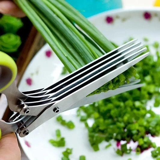 Multifunctional Stainless Steel Onion Scissors (1pc)