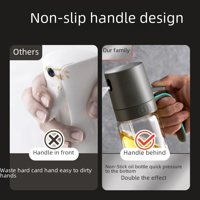 Self-Designed Glass Oil Spray Bottle for Kitchen Use