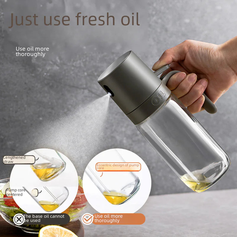 Self-Designed Glass Oil Spray Bottle for Kitchen Use
