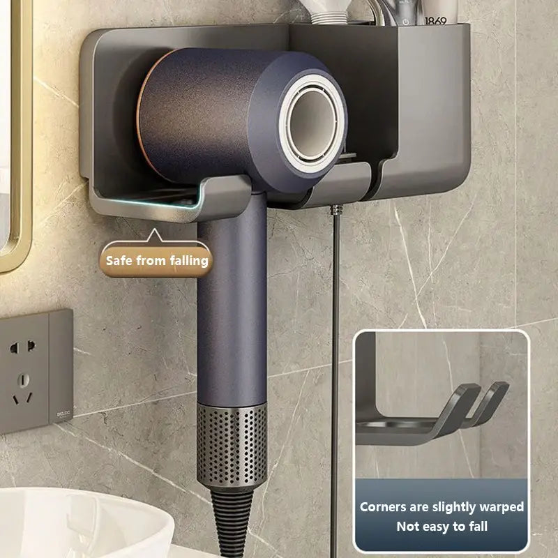 Wall Mounted Bathroom Storage Holder for Hair Tools