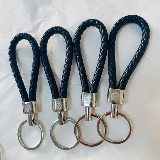 Minimalist 96 Mark Metal Keychain with DIY Leather Strap