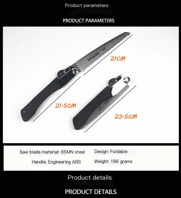 Folding Garden Hand Saw for Woodworking and Pruning