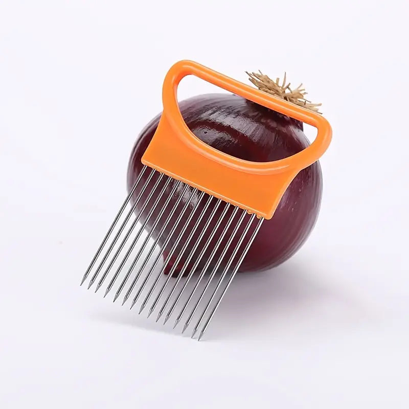 Stainless Steel Onion Inserter and Fixed Slicer Tool