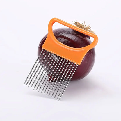 Stainless Steel Onion Inserter and Fixed Slicer Tool