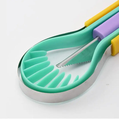 3-Piece Fruit Carving Knife Set with Melon and Ice Cream Scoops