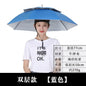 Double-Layer Waterproof Fishing Umbrella Hat for Outdoors