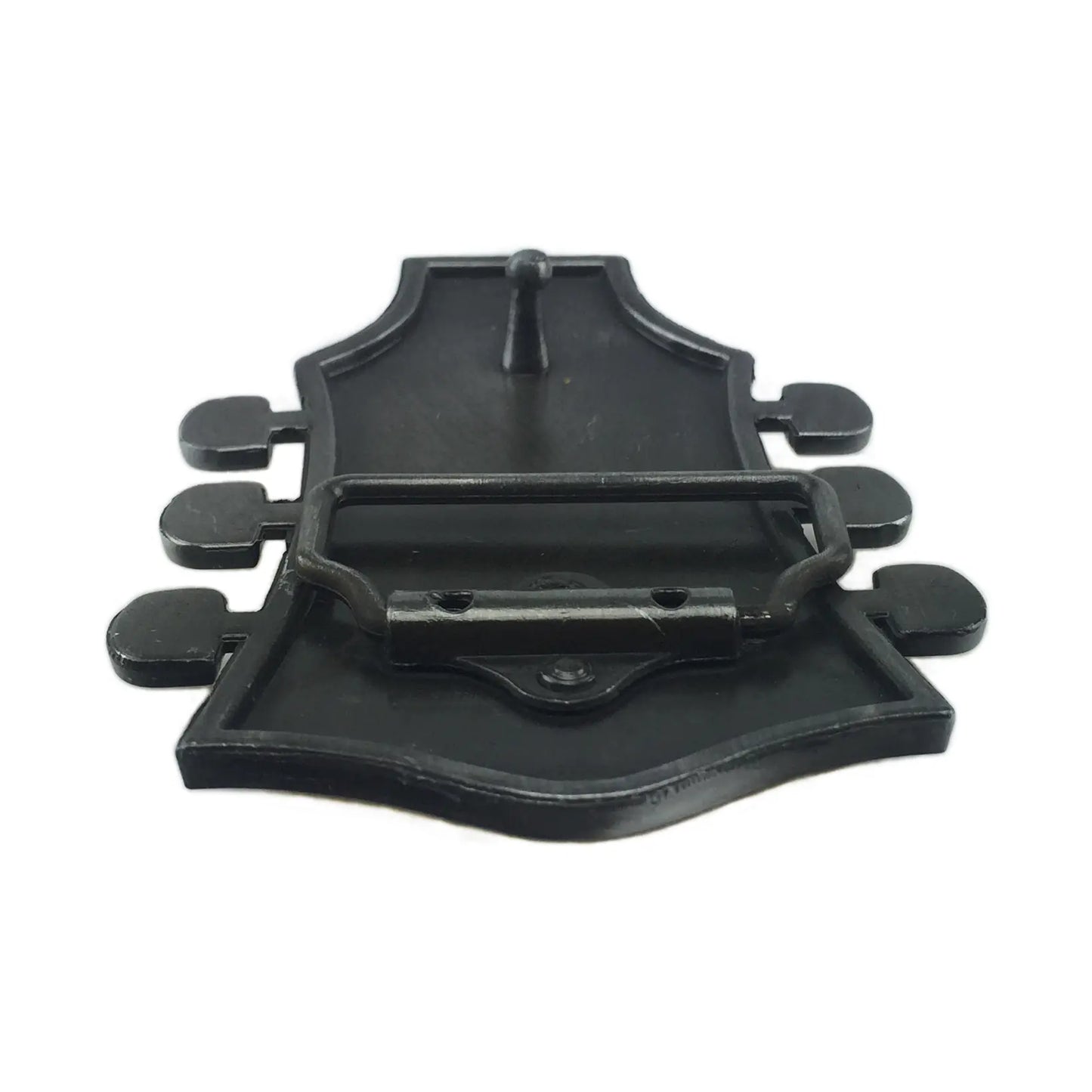 BULLZINE Zinc Alloy Black Guitar Belt Buckle 02744