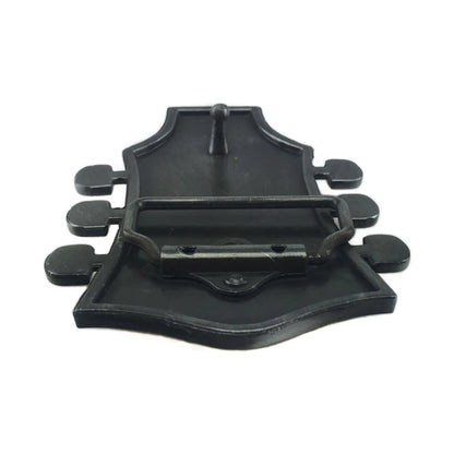 BULLZINE Zinc Alloy Black Guitar Belt Buckle 02744