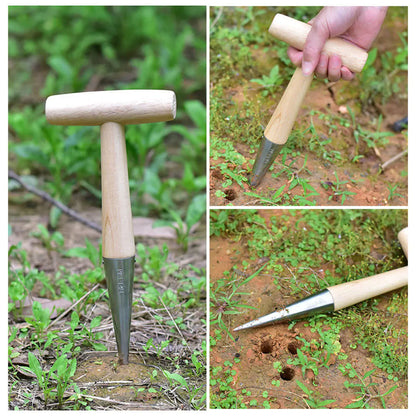 Wooden Gardening Tools for Planting Seeds and Bulbs