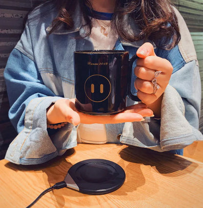 Smart Wireless Heated Ceramic Mug with Fast Charging