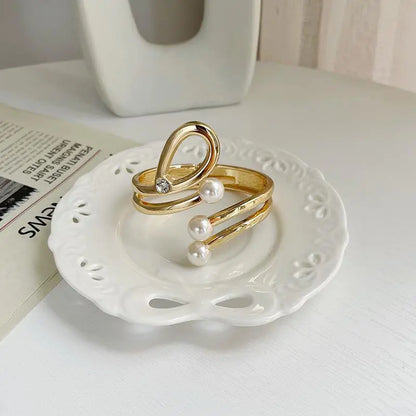Decorative Metal Curtain Tiebacks with Faux Pearl (1pc)