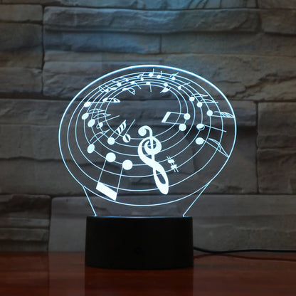 3D Guitar Model Night Light with USB and Battery
