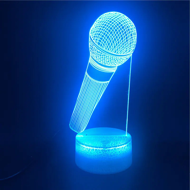 3D Guitar Model Night Light with USB and Battery