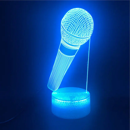 3D Guitar Model Night Light with USB and Battery