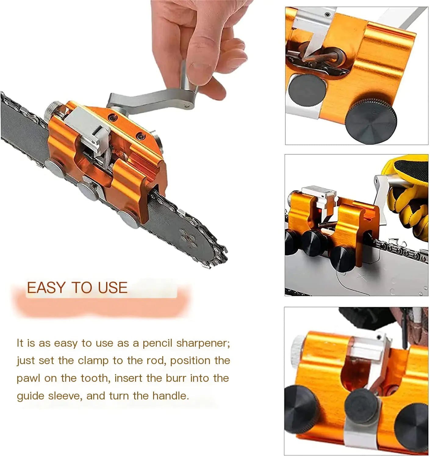 Manual Chain Sharpener for Chainsaws and Saws