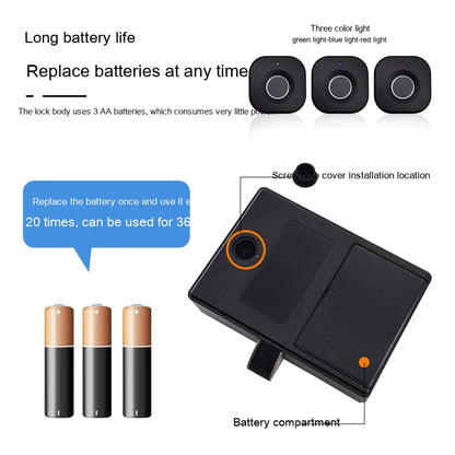 Smart Fingerprint Drawer & Cabinet Lock – Electronic Security for Home & Office
