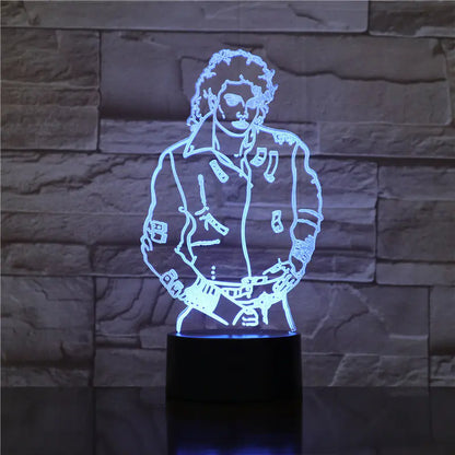 3D Guitar Model Night Light with USB and Battery