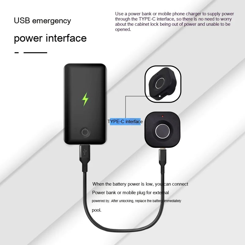 Smart Fingerprint Drawer & Cabinet Lock – Electronic Security for Home & Office