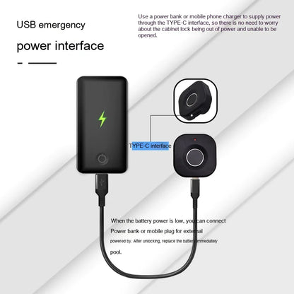Smart Fingerprint Drawer & Cabinet Lock – Electronic Security for Home & Office