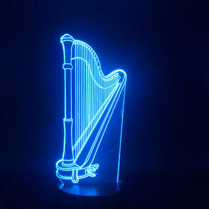3D Guitar Model Night Light with USB and Battery