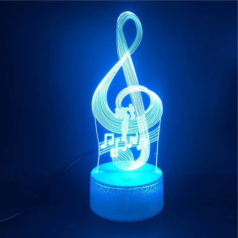3D Guitar Model Night Light with USB and Battery