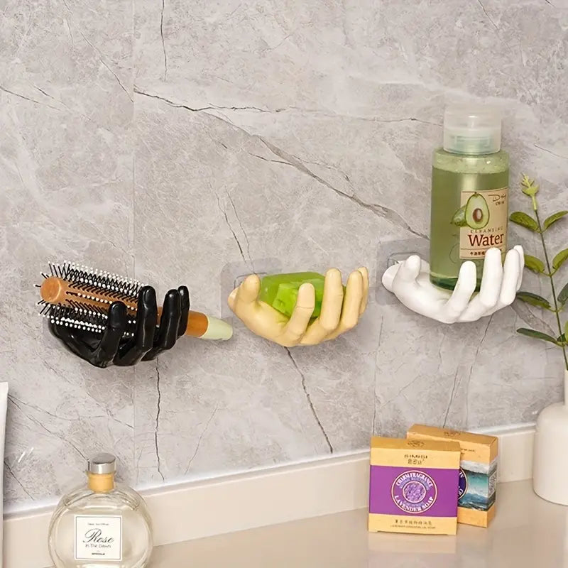 2pc Hand-Shaped Wall Hooks for Key and Mask Storage