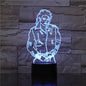 3D Guitar Model Night Light with USB and Battery