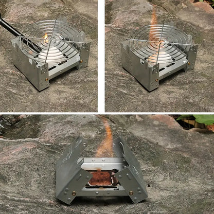 Ultralight Folding Pocket Stove for Outdoor Use