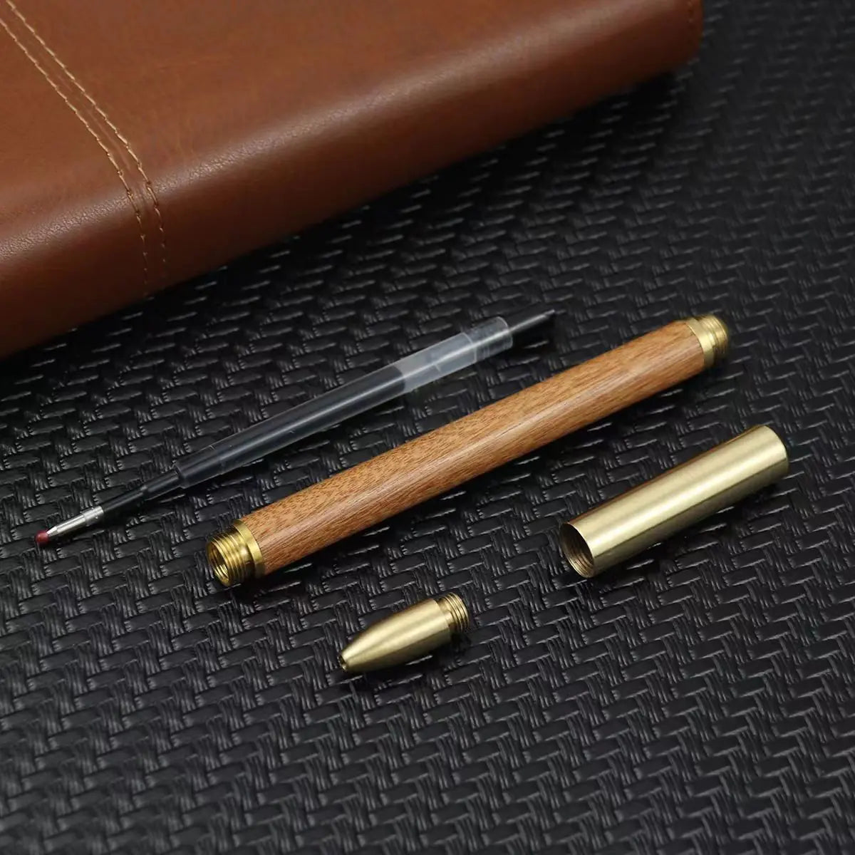 Sandalwood and Brass Signature Pen with Laser Engraving
