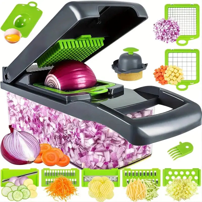Multifunctional Vegetable Chopper with Container (1pc)