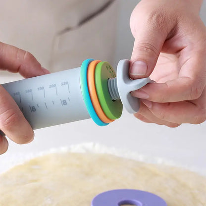 Adjustable Rolling Pin with Removable Thickness Rings