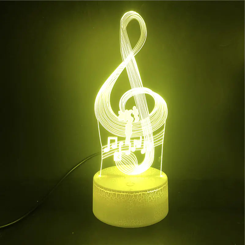 3D Guitar Model Night Light with USB and Battery